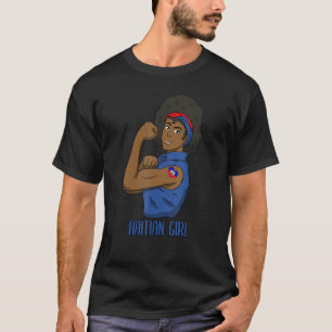 T-shirt Haïti Haitian Love Drapeau Fière Fille Princesse R