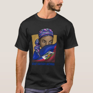 T-shirt Haïti Jour du Drapeau Haïtien Femme Fière Ayiti Fi