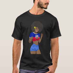 T-shirt Haïti L'Amour Haïtien Drapeau Fière Femme Princess