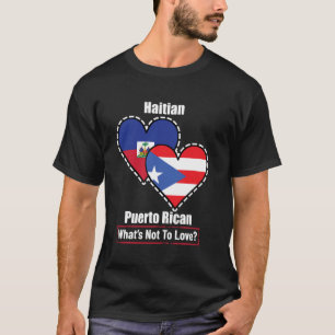 T-shirt Haïti Porto Rico Drapeaux cardiaques Qu'est-ce qu'