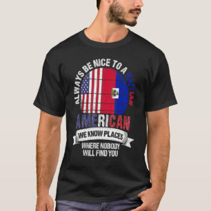 T-shirt Haïtien Américain Nous connaissons des endroits où