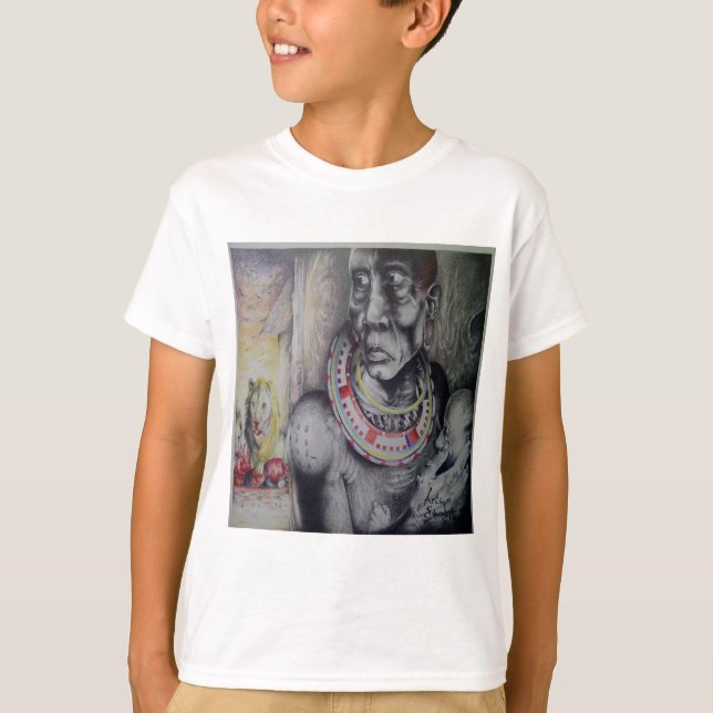 T-shirt Hakuna Matata avec Lions et Sweatshirt Masaï (Devant)