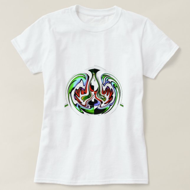 T-shirt Hakuna Matata avec tourbillon et dégradations Abst (Design devant)