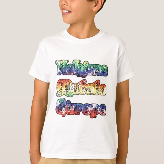 T-shirt Hakuna Matata Europe Art Imprimer/Graphique (Devant)