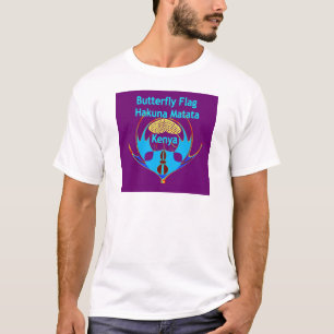 T-shirt "Hakuna Matata Kenya" Papillon Art Imprimer/Graphi