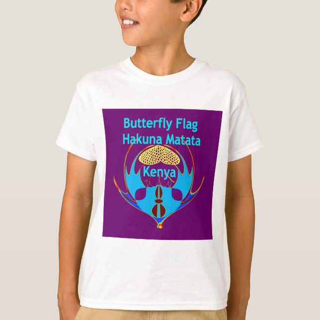 T-shirt "Hakuna Matata Kenya" Papillon Art Imprimer/Graphi (Devant)