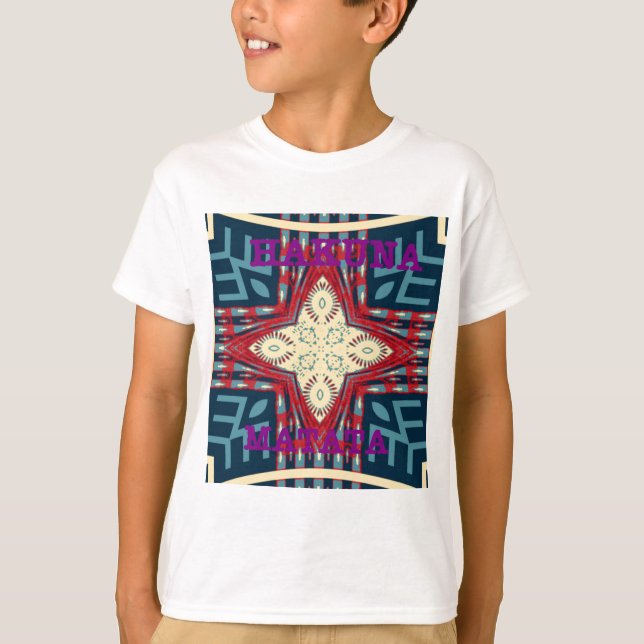 T-shirt Hakuna Matata Texte Hope Art Abstrait Design d'imp (Devant)