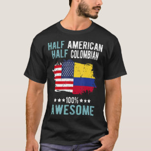 T-shirt Half American Half Colombian