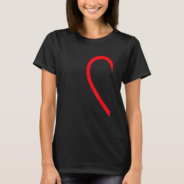 T-shirt Half Heart Left Hand Side Love Couple Camisa Parej (Devant)