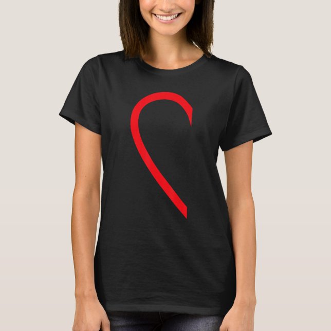 T-shirt Half Heart Left Hand Side Love Couple Camisa Parej (Devant)