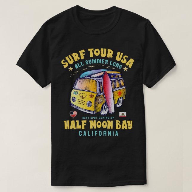 T-shirt Half Moon Bay Californie (Design devant)