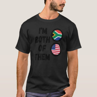 T-shirt Half South African & American South Africa Heritag