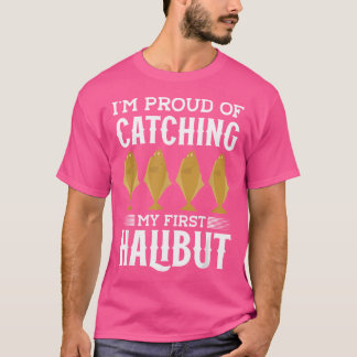 T-shirt Halibut Pêche Net Halibut Pêche Rod Fisher Fis