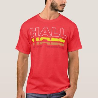 T-shirt Hall prénom drôle vintage coucher de soleil Hall r