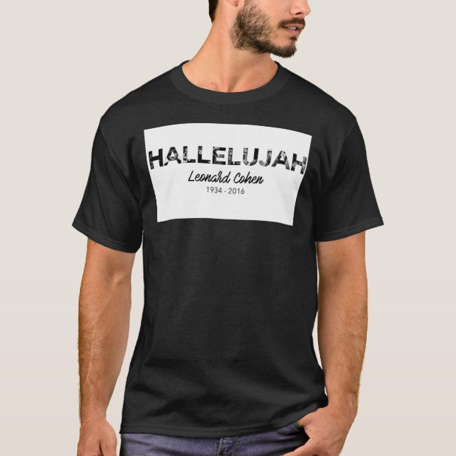 T-shirt Hallelujah - Hommage à Leonard Cohen   (Devant)