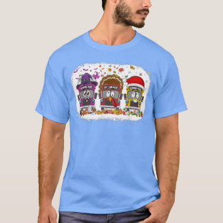 T-shirt Hallothanksmas Conducteur de bus scolaire Thanksgi
