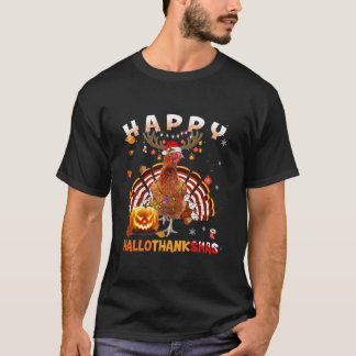 T-shirt Hallothanksmas de poulet heureux Halloween