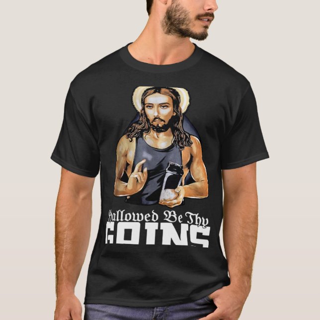 T-shirt Hallow Be Thains Jesus Poids Lifting entraînement (Devant)
