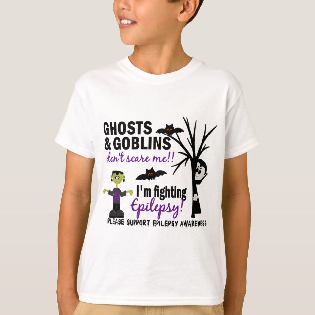 T-shirt Halloween 1 guerrier d'épilepsie (Devant)