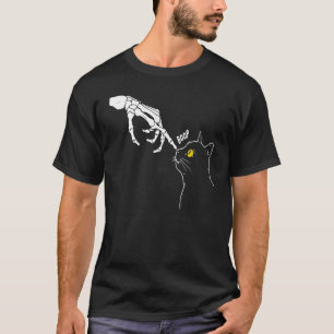 T-shirt Halloween 2022 Cat Black Skeleton Halloween