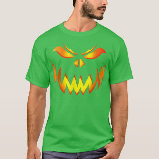 T-shirt Halloween à la tête de Citrouille sculpté de Jack-