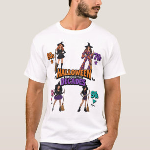 T-shirt Halloween à travers les décennies Sorcières Rétro