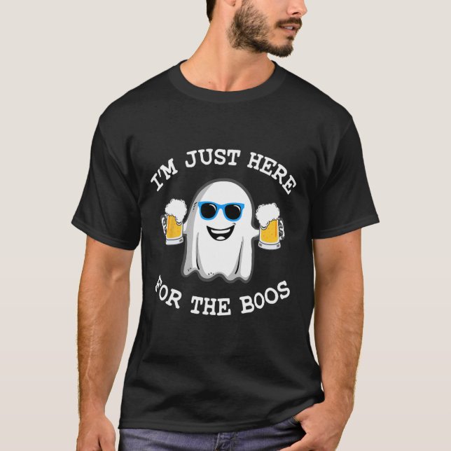 T-shirt Halloween amusant Tee Je suis juste ici pour le Bo (Devant)