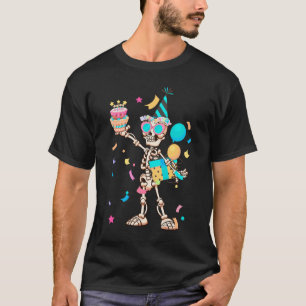 T-shirt Halloween Anniversaire Soirée Skeleton Anniversair