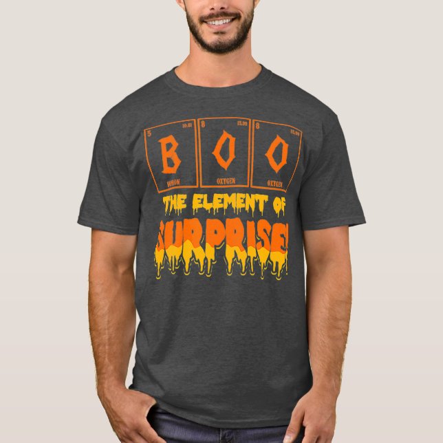 T-shirt Halloween Boo Art Chimie Élément enseignant (Devant)