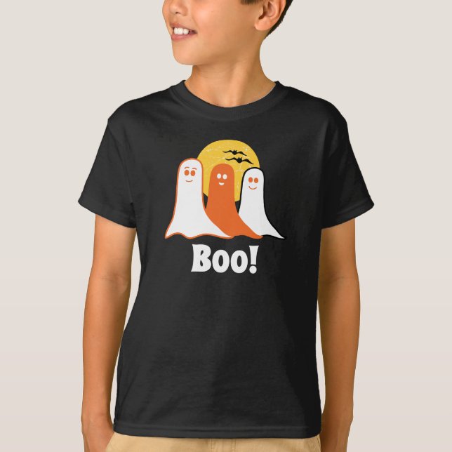 T-shirt Halloween Boo Fantômes, enfants, famille (Devant)