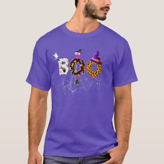 T-shirt Halloween Boo Owl Avec Sorcière Casquette Araignée