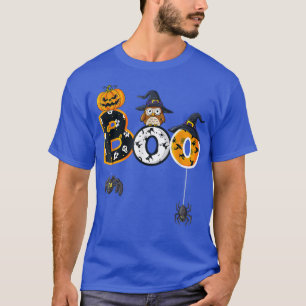 T-shirt Halloween Boo Owl Avec Sorcière Casquette Araignée