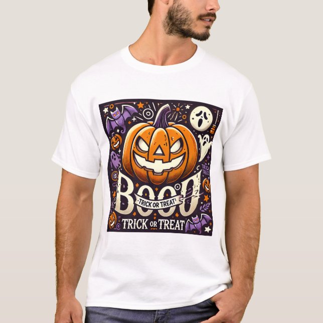 T-shirt Halloween Boo ! Trick ou Treat Tee (Devant)