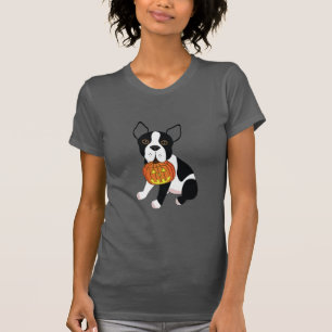 T-shirt Halloween Boston Terrier avec la lanterne de Jack