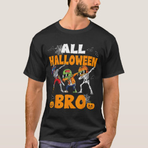 T-shirt Halloween Bro Dabbing Skeleton Jack-o'-lantern Boy