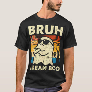 T-shirt Halloween Bruh Ghost Boo Crâne Citrouilles Garçons