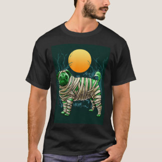 T-shirt Halloween Carlin De Maman Zombie Avec Pleine lune