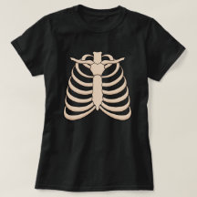 T-Shirt Halloween Cartoon Cage Thoracique Femme