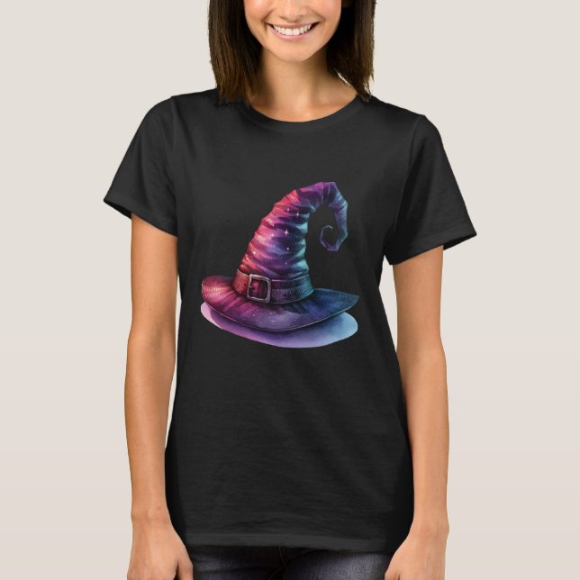 T-shirt Halloween Casquette de sorcière enchantée (Devant)