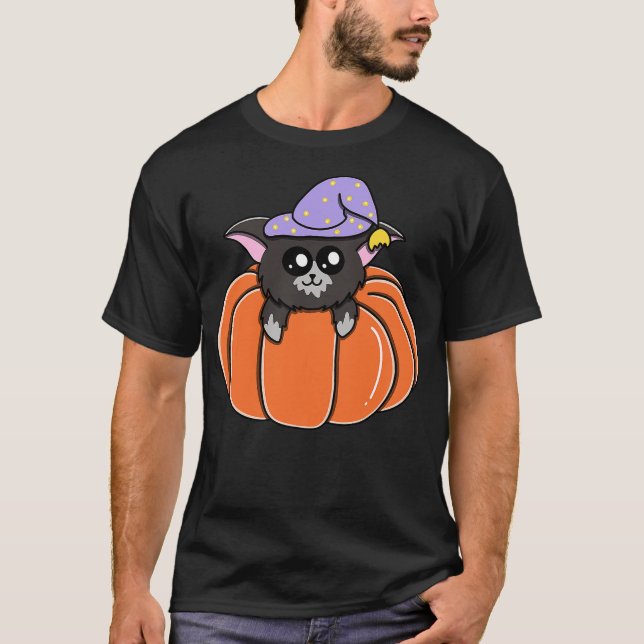 T-shirt Halloween cat (Devant)