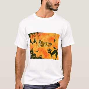 T-shirt Halloween Chat Effrayant Surréaliste L'Atmosphère