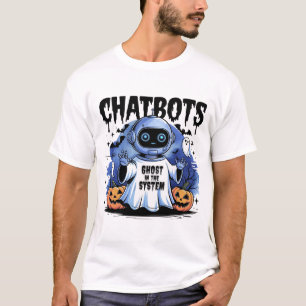 T-shirt 🤖 Halloween Chatbot AI Drôle Fantôme Dans 👻 Mach