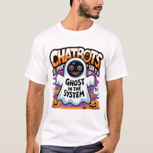 T-shirt 🤖 Halloween Chatbot AI Drôle Fantôme Dans 👻 Mach