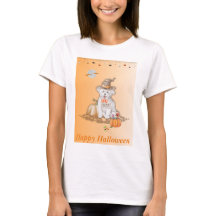 T-shirt Halloween Chien Araignées et chauve-souris