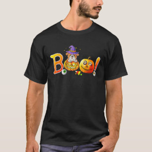 T-shirt Halloween Chien Chien Chien Chien Boo Ghost Chien 