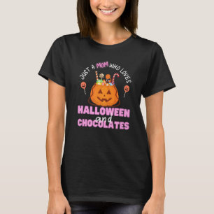 T-shirt Halloween Chocolates Juste Une Mère Qui Aime Hallo
