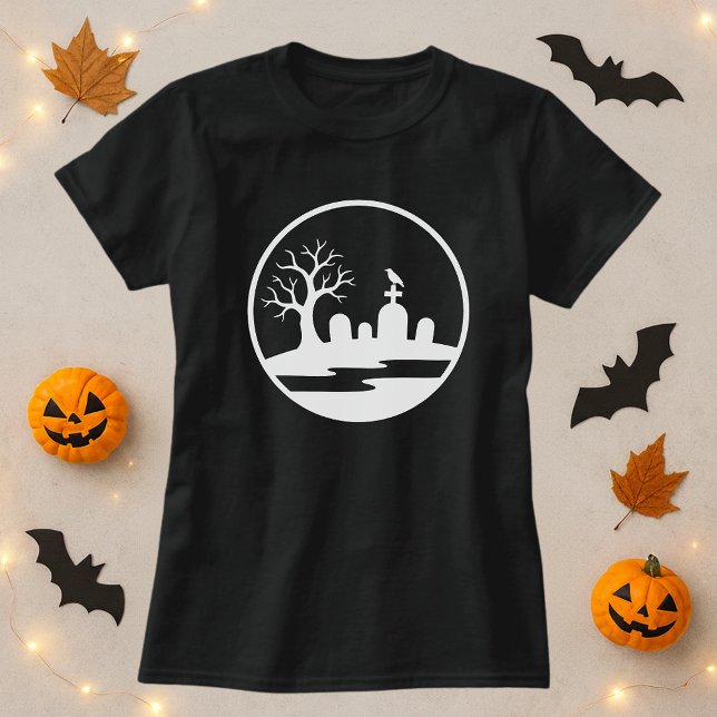 T-shirt Halloween cimetière hanté (Créateur téléchargé)