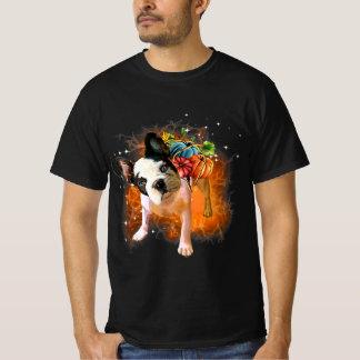 T-shirt Halloween Citrouille Boston Terrier Miracle