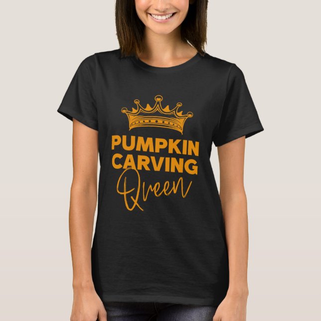 T-shirt Halloween Citrouille Carving King Trick Treat Cost (Devant)