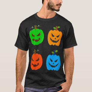 T-shirt Halloween Citrouille de l'Halloween colorée femmes